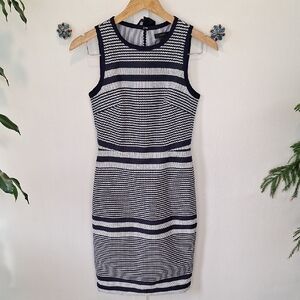 J. Crew Blue and White Striped Dress